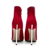 Sıcak Satış-Yüksek Kalite Kadınlar Altın Stiletto Topuk Ayakkabı Moda Tasarımcısı Kadın Ayakkabı Süperstar Botları Seksi Ayak Bileği Çizmeler Kadın Elbise Ayakkabı