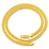 Cadena de oro larga vintage para hombres Collar de cadena de hip hop 5 mm Color dorado Collares de cadena gruesa para hombre Joyería masculina Colar Collier7195989
