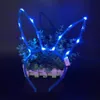 La nouvelle garniture de tête lumineuse de 14 cm de long cheveux-cerceau de lapin vente directe d'usine en gros au détail. Jouet Rave Led