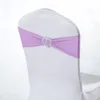 50pcs Lycra Spandex Stretch Chair Sashes Band Heart Shape Lapele Weddquet