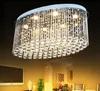Owalne luksusowe kryształowe światło sufitowe do salonu Home Lampa świetlna Hotel Kreatywny Retro Lampa żelaza Myy