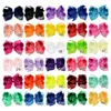 30 färger 6 tums flicka hår bågar godis färg barettes design hår bowknot barn flickor clips tillbehör 13.5g