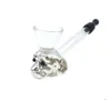 DHL Newest Dog Shaped Metal Smoking Pipe With Glass Bowl Detachable Cigarette Hand Tobacco Herbal Filter Pipe 3 Color 12cm Length