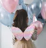 Party Favor kids wings glitter star magic wands fancy dress cosplay fairy gradient color butterfly wing tassel sequins wand pink girls gift