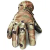Fashion Tactical Gloves Touch Screen Camouflage äkta läder Keep Warm Outdoor Sport Ski Windproect Army Men8663963