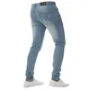 MoneRffi Pantalones de lápiz con agujeros a la moda para hombre, pantalones vaqueros ajustados de primavera para hombre, pantalones de pitillo vaqueros elásticos Punk, pantalones hippop, ropa 3099