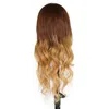 Highlight color Human Hair Lace Front Wigs Ombre Color Brazilian Wavy Remy Two Tone Hair Full Lace Wig with Baby Hair7043534