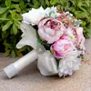 Fiori di peonia europea Bouquet da sposa Fiori di seta Fatti a mano Damigella d'onore con fiori 2019 Bouquet manuale Decorazione della casa5061559