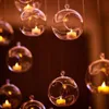 Crystal Glass Hanging Kaars Houder Kandelaar Home Bruiloft Diner Diner Decoratie Ronde Glas Lucht Plant Bubble Crystal Balls DBC BH2651