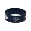 1PC Bear Pride Silikonkautschuk-Armband Schwarz 1 Zoll breit Trendige Dekoration Logo kein Geschlechtsschmuck