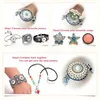 6pcs/lot New Snap Jewelry Bracelets Red Rhinestone 18mm Flower Snap Buttons Fit Bracelets for Women Interchangeable Jewelry