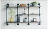 Wall cabinet shelf Storage Holders Creative solid wood Racks partition laminated bookshelf Iron hangings for living room decoration