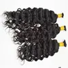 Cabelo a granel brasileiro 3pcs lote 100 úmido e ondulado Micro mini cabelos de trança Bulks grau 9A6235206