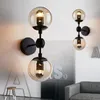 Amerikanischen Stil Retro Glas Eisen Bohnenstange Wand Lampe Nordic Minimalistischen Wohnzimmer Licht Schlafzimmer Nacht Aisle Korridor Wandleuchten