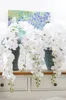 Оптово-Высокое качество Большой искусственный шелк Бабочка Цветы орхидеи Real Touch Phalaenopsis Bouquet Свадьба Украшение