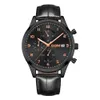 DOM Men039S Sport Watches Black Top Brand Luxury äkta läder handledsklocka man klocka mode kronograf armbandsur M637BL17172697