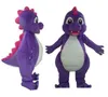 2019 Factory hot new purple dino dinosaur traje de traje de mascota para que adulto lo use para la venta