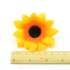 50 pezzi 7 cm grande testa di fiore artificiale di girasole di seta per la decorazione della scatola di nozze accessori per scrapbooking fatti a mano fiori finti