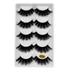 5 paires 3D cils vison Faux cils maquillage naturel Extension de cils long volume croisé doux Faux cils yeux ailés Faux Cils