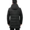 2019 대형 소프트 패브릭 겨울 남성 재킷 짙어지는 캐주얼 코튼 자켓 겨울 중간 롱 파카 남자 브랜드 의류 C18111201