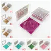 3D Mink Eyelash Diamant Package Boxen Falsche Wimpern Square Verpackung Leere Wimpern Box Fall Wimpern Box Verpackung 32STYLES RRA3053