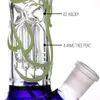 Glöd i Dark Bong 4 Arms Perc Glass Beaker Water Pipe Luminous Bongs