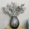 Dekorative Blumen Kränze Flockte Künstliche Miller Pflanzen Lila Blätter Home Hochzeit Weihnachten DIY Dekoration Gefälschte Anordnung Faux Foli