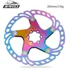 Bike Freni IIPRO colorato disco flottante MTB Freno di montagna 140/160/180 / 203mm Sei chiodo piastra per bicicletta ciclismo bicicletta