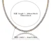 Gold Plated Copper Hip Hop Round CZ Zirconia Tennis Chain Necklace 4 6 8mm Unisex Iced Out Diamond Punk Rock Rapper Jewelry for Me6441994