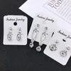 New Clip-on Knot earrings Shine Stars Diamond Drop Earrings Fashion Pearl Trendy Stud earrings Free DHL