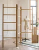 Handdoekrek Solid Wood Screen Ladder Frame Room Dividers Ash Houten Log Bloem Opslag Plank Decoratieve Jas en Hoed Rekken