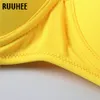 RUUHEE brasiliano perizoma bikini set 2020 donne push up bikini costume da bagno solido cinghie sexy costumi da bagno costume da bagno taglio alto biquini118829039093