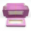 50 Stück Großhandel Falsche Wimpern Geldverpackung Karton Geldkassette Rosa Benutzerdefinierte Handy Mobile 3D-Wimpern Holographie-Boxen