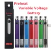 Mais novo Ugo Pré-aqueça VV 510 Tópico Vape Vape Bateria 650 900 Mah Ecod Ego T Micro USB Passatheries Baterias Carregador 100%