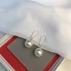 Fashion-Earrings Handmade Zircon Pearl Luxury Jewelry 18K gold plated brass Earrings Stud Earrings For women Asymmetric Earring Chri