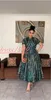 Nowoczesny krótki rękaw Plus rozmiar Dubai Suknie wieczorowe z cekinami 2020 Green Pageant Suknie Party Krótki Prom Formalna A-Line Ball Girl Spódnica