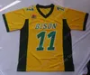 Carson Wentz College Jersey NCAA NDSU BISON Koszulki piłkarskie Home Away White Yellow Green Men Rozmiar S-3XL