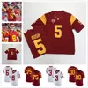 Özel USC Trojans Footbal Jersey Koleji 33 Marcus Allen 55 Junior Seau 9 Juju Smith-Schuster 47 Kil Matthews 3 Carson Palmer