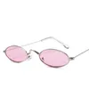 Wholesale-Retro Small Oval Sunglasses Women Female Vintage Hip Hop Eyewear Vintage Lady Travel Beach Frame Sunglasses TTA1120