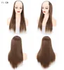 Hair Extensions 24 inch Black Blonde Long Clip Hairpiece Clip in One Piece 14 Colors Real Natural Thick Straight Synthetic