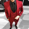 Королевские синие мужские костюмы для свадебных костюмов смокинг Slim Fit Gooom Moots Groomsman Prom Blazer Best Man Costume Homme 3 чашки Куртка + брюки + жилет