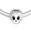 2019 Spring 925 Sterling Silver Jewelry Sparkling Skull Charm Beads Fits Armband Halsband för kvinnor DIY Making2829180