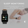 A6 심박수 모니터가있는 스마트 시계 스포츠 피트니스 트래커 혈압 통화 미리 알림 Smartwatch Android IOS 스마트 팔찌