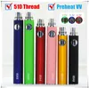 Preheat Batteries EVOD Variable Voltage 3.3V 3.7V 4.2V 650mAh 900mAh 1100mAh E-cigarettes Adjustable Battery 510 Thread Fit MT3 CE4 Vaporizer