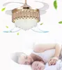 European Ceiling Fan Lamp With Remote Control LED Bedroom Dining Room Household Invisible Fan Large LLFA