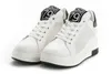 Venta caliente-primavera nuevo tacón de cuña versátil con zapatos de mujer zapatos deportivos casuales blancos