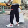 Calças casuais masculinas Moda magro Elástico cintura hip-hop elástico macacão multi-bolso cargo calças grandes tamanho lápis