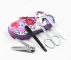 4 teile/satz hausschuhe geformt Nail art Maniküre Nagel Pflege Werkzeuge mit Mini Finger Cutter Clipper Datei Schere Pinzette