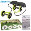 Sport Core Double AB Roller Wheel Fitness Abdominal Oefeningen apparatuur taille afslank trainer thuis gym236e