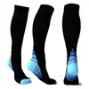 Meias de compressão Unisex Homens Mulheres Professional respirável Sports Compression Socks Fit para enfermeiras Shin Talas vôo curso do futebol